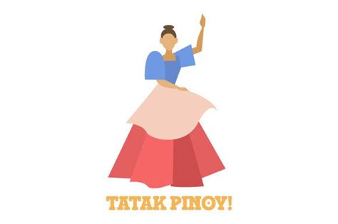 Filipina Dancing Girl Tatak Pinoy The Philippines Svg Cut File By