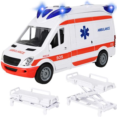 Kiddie Play Ambulance Toy With Lights And Sound Friction