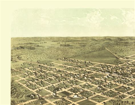 Historic Panoramic View Marion Iowa Ruger 1868 23 X 2944 Vint