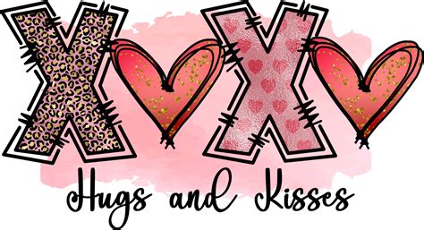 Xo Xo Hugs And Kisses Valentines Day Sublimation Design Perfect On T Shirts Mugs Signs Cards