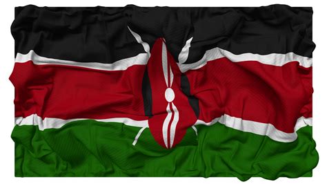 Kenya Flag Waves With Realistic Bump Texture Flag Background 3d