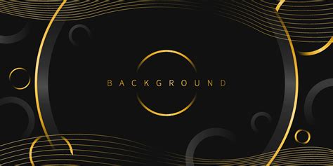 Premium Dark Circle Background With Shining Gold Gradient Elements