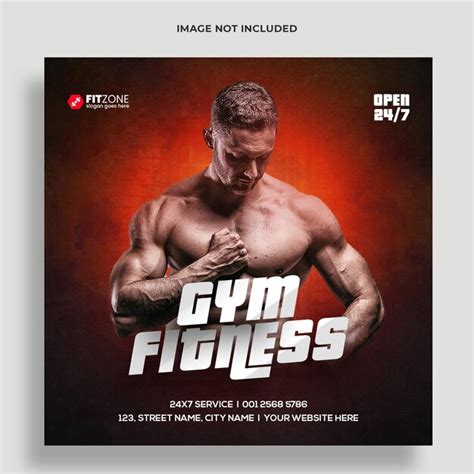 Premium PSD Fitness Gym Training Social Media And Web Banner Template