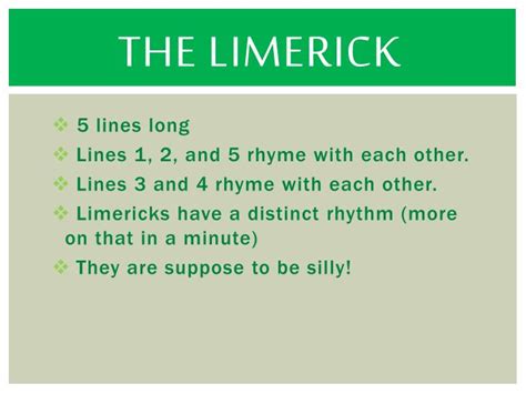 Ppt How To Write A Limerick Powerpoint Presentation Id2708059