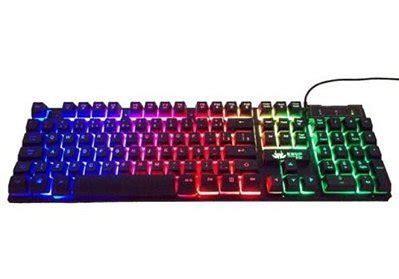 Teclado Gamer Mecanico Usb Iluminacao Led Rgb Knup Kp Tm Click