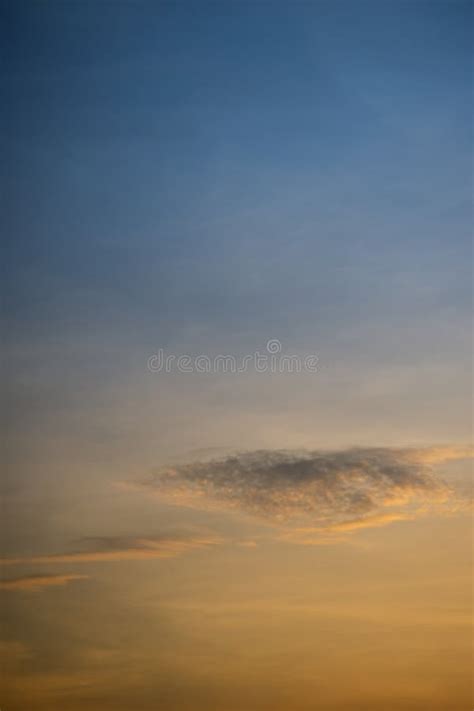 Golden Hour Nature Background With Sky And Clouds In Vertical Frame