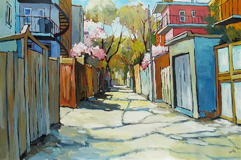 Blossom Pink Alley By Sacha Barrette Acrylic On Canvas Koyman Galleries