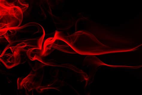 Fire Of Red Smoke Abstract On Black Background Darkness Concept