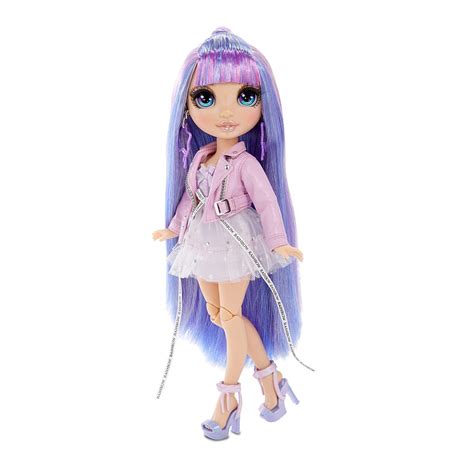 Rainbow High Violet Willow Poupée mannequin violette avec 2 tenues