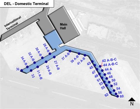 New Delhi Indira Gandhi Airport Del Domestic Terminal Map