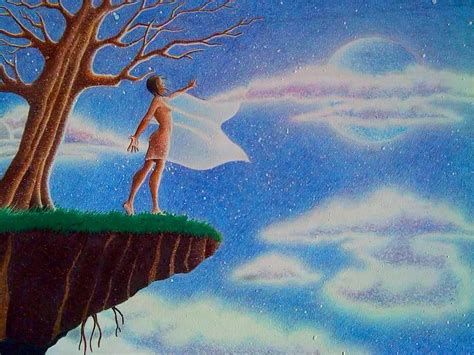 Standing On The Edge Of The World Drawing By Jay Thomas Ii Fine Art America