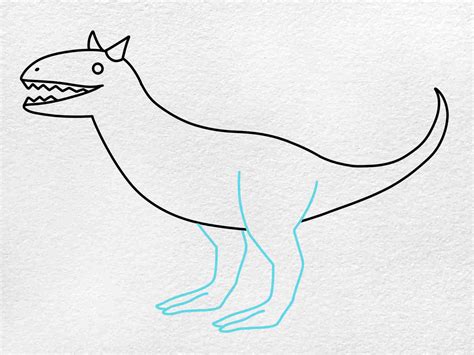 How to Draw a Carnotaurus - HelloArtsy