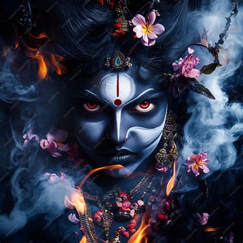 Premium Photo | Head shot of Hindu Kali goddess the symbol of Power