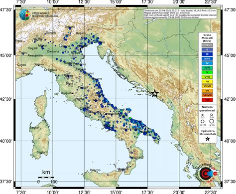 Le Mappe Mensili Della Sismicità Aprile 2022 Ingvterremoti