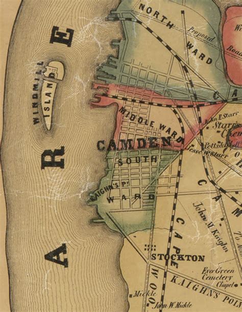 camden county jersey wall map reprint etsy