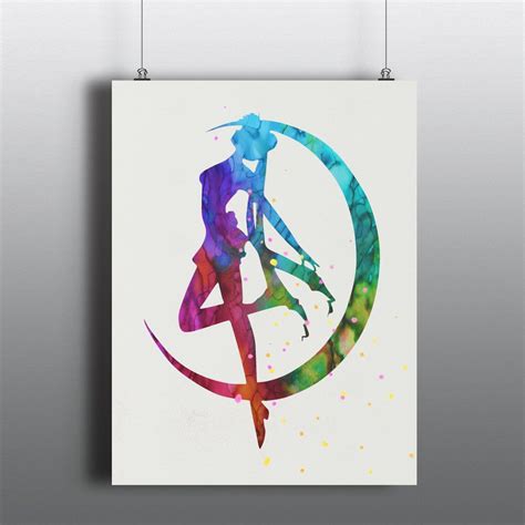 Sailor Moon Art Print Sailor Moon Crystal Watercolor Print Codename