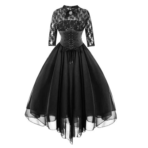 Trendvibe365 Halloween Renaissance Dress Women Medieval Dress Lace