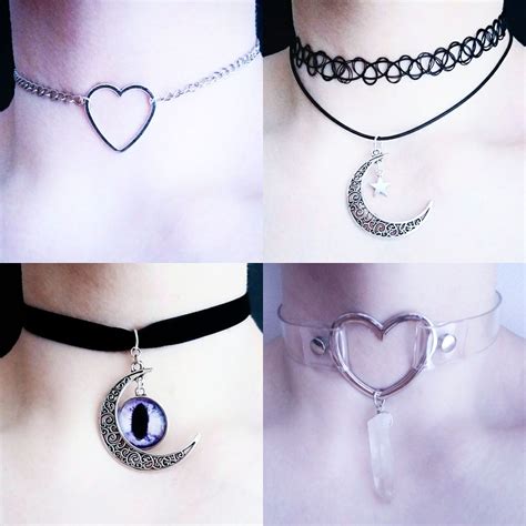 nu goth chokers etsy shop OfStarsAndWine Acessórios