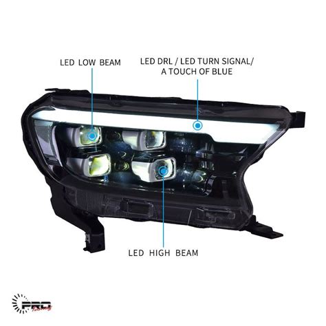 Sonar Ford Ranger Headlight Fully Led Pro Tuning