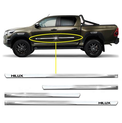 Friso Lateral Cromado Slim Personalizado Hilux Portas Shekparts