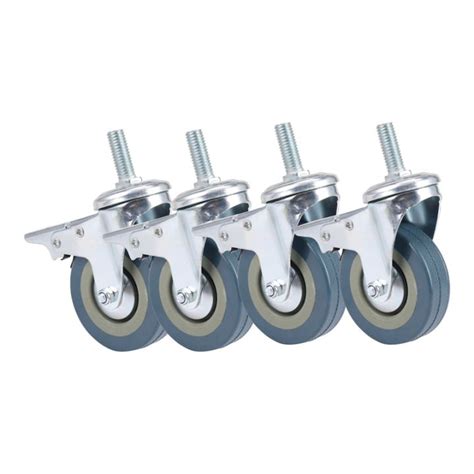 Heavy Duty 75mm Swivel Castor With Brake Trolley Casters Wheels For