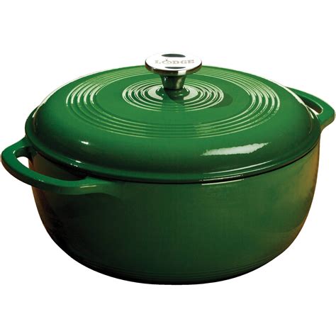 Lodge Enameled Cast Iron 6 Quart Dutch Oven Green Ec6d53