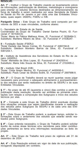 Concurso SES RJ comissão formada para novo edital veja Direção