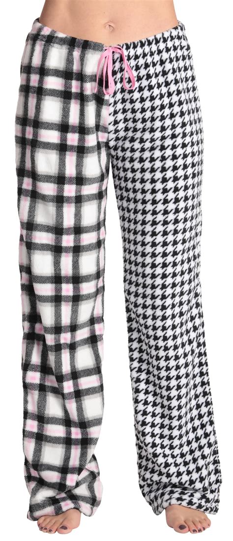 Just Love Womens Plush Pajama Pants 6339 V 10775 L Large Pink Plaid