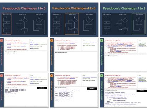 Pseudocode Algorithms Workbook 12 Guided And Scaffolded Pseudocode