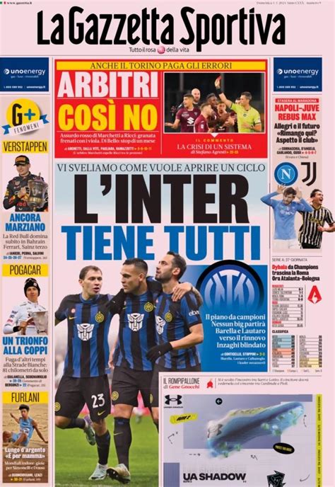 Prima Pagina Gazzetta Napoli Juve Rebux Max