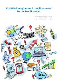 Actividad integradora 2 Implicaciones tecnocientíficas Docsity