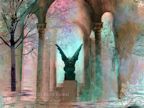 Gothic Gargoyle Print Surreal Gargoyle Print Spooky Haunting Etsy