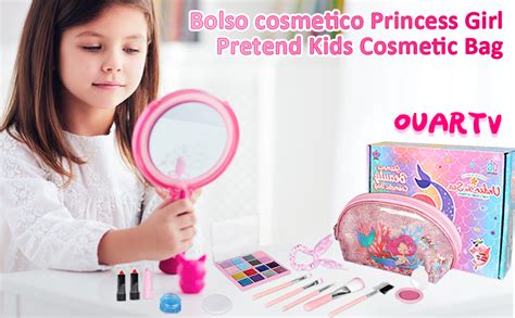 OUARTV Juguetes de Maquillaje Lavables para niñas Kit de Maquillaje