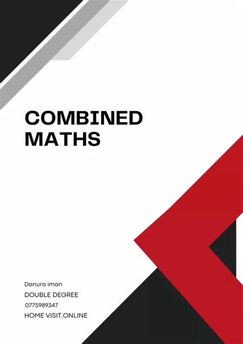 Combined Maths Theory Revision English And Sinhala Medium Combined