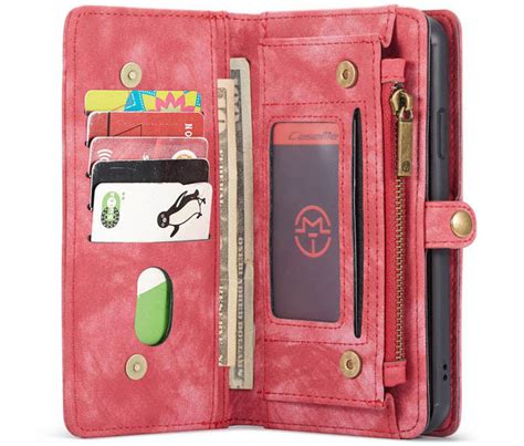 Caseme Iphone 11 Pro Max Wallet Magnetic Detachable 2 In 1 Case Red