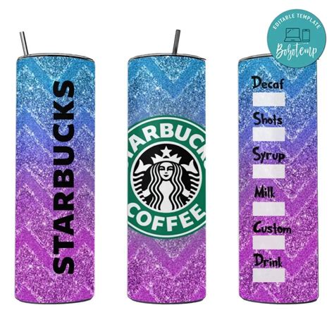 Starbucks Oz Skinny Tumbler Customizable Bobotemp