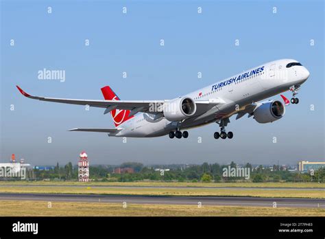 Turkish Airlines Airbus A350 Aircraft Taking Off Airplane A350 900XWB