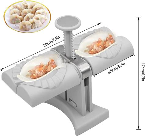 Household Double Head Automatic Dumpling Maker Mould Stainless Steel