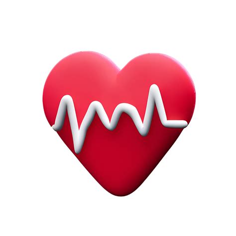 Heartbeat 3d Rendering Icon Illustration 29360297 Png