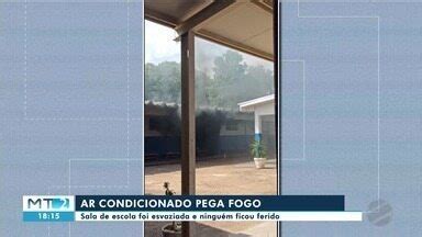 MTTV 2ª Edição Cuiabá Ar condicionado pega fogo em sala de aula de