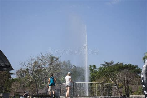 Thai People And Foriegner Travelers Travel And Visit Pa Tueng Hot Spring At Mae Chan In Chiang