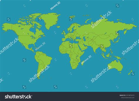 Map Word Divided By Countries Stock Vector (Royalty Free) 1819876373 | Shutterstock