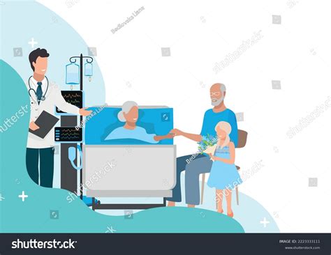 Happy Patient In Hospital Cartoon