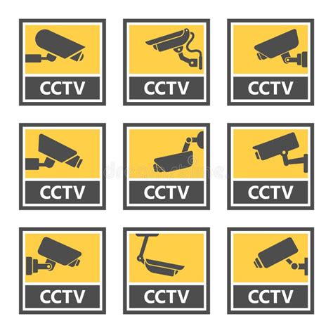 Iconos Del Cctv S Mbolos De La C Mara De Seguridad Ilustraci N Del