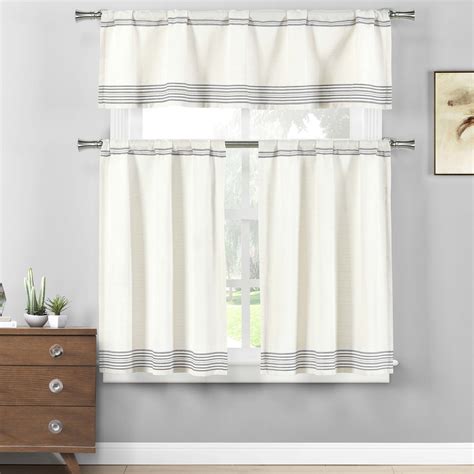 20 Best Ideas Kitchen Burgundywhite Curtain Sets