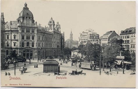 Dresden Postplatz Postamt Stra Enbahn Ansichtskarten Markt Kaufen