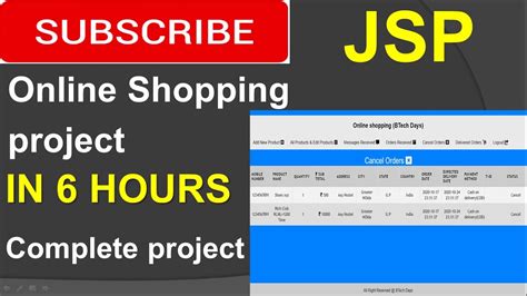 Online Shopping Project In Jsp Eclipse Ide Tomcat Mysql Database