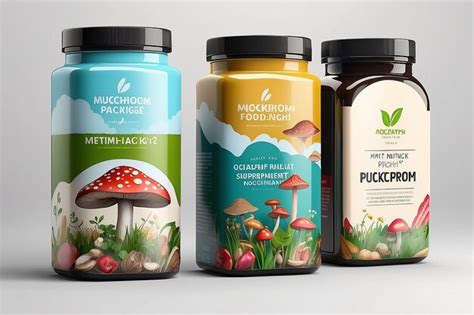 Premium Photo Supplement Food Package Design Template Private Label