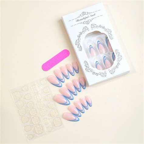 Wearable Manicure False Nail Almond Press On Nails Detachable Nail Tips