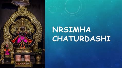 Nrsimha Chaturdashi Special Glories Of Lord Nrsimhadeva And Prahlad